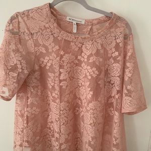 BCBG pink lace blouse